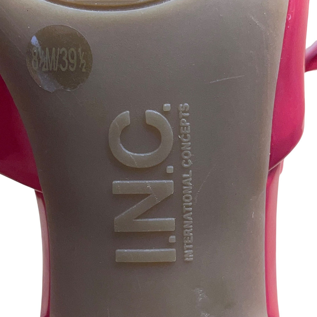 I.N.C. Women’s Red Man-Made Adjustable Strap Pointed Toe Ozanna Heels Size 8.5M