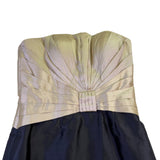 Occasions Mon Cheri Women Champagne & Black Silk Dress With Bolero Size 6 Formal