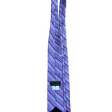 Corporate Image Mens Pink Blue Silk Striped Necktie All Silk Accessory