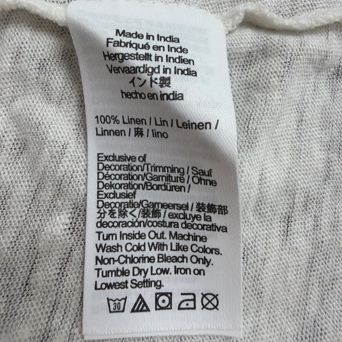 J.Crew Womens White Linen Tee Floral Appliqué Short Sleeve Casual Top Size S