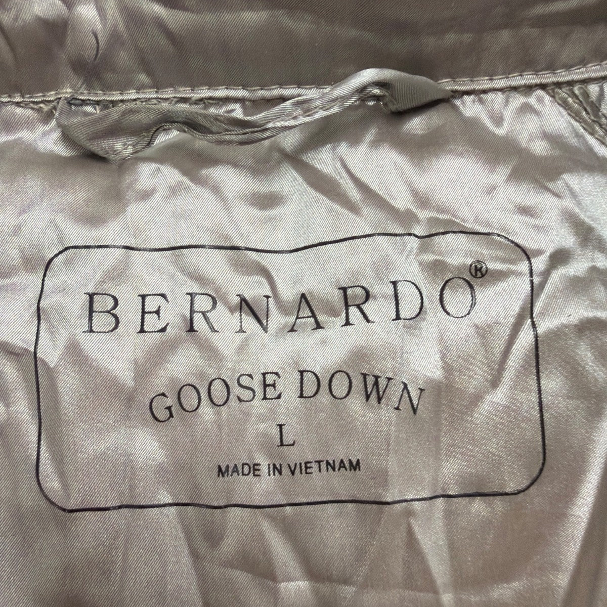 Bernardo Womens Silver Puffer Vest Zippered Front Sz L
