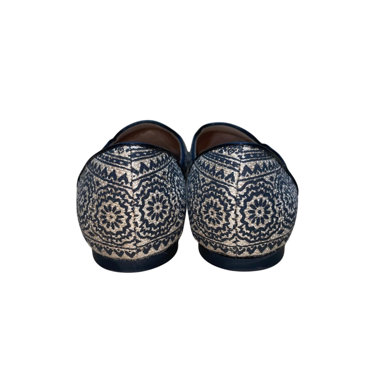 Restricted Women’s Natural & Black Tribal Print Slip-On D’Orsay Flats Size 6.5
