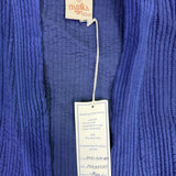 Nayika Womens Blue Open Front Sleeveless Vest Lightweight Elegant Design Sz M