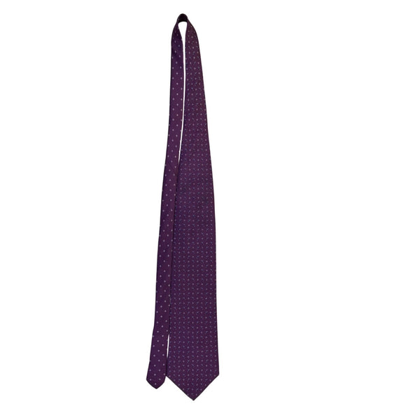 Nautica Mens Purple Silk Patterned Tie Classic Office Formal Accessory Imported
