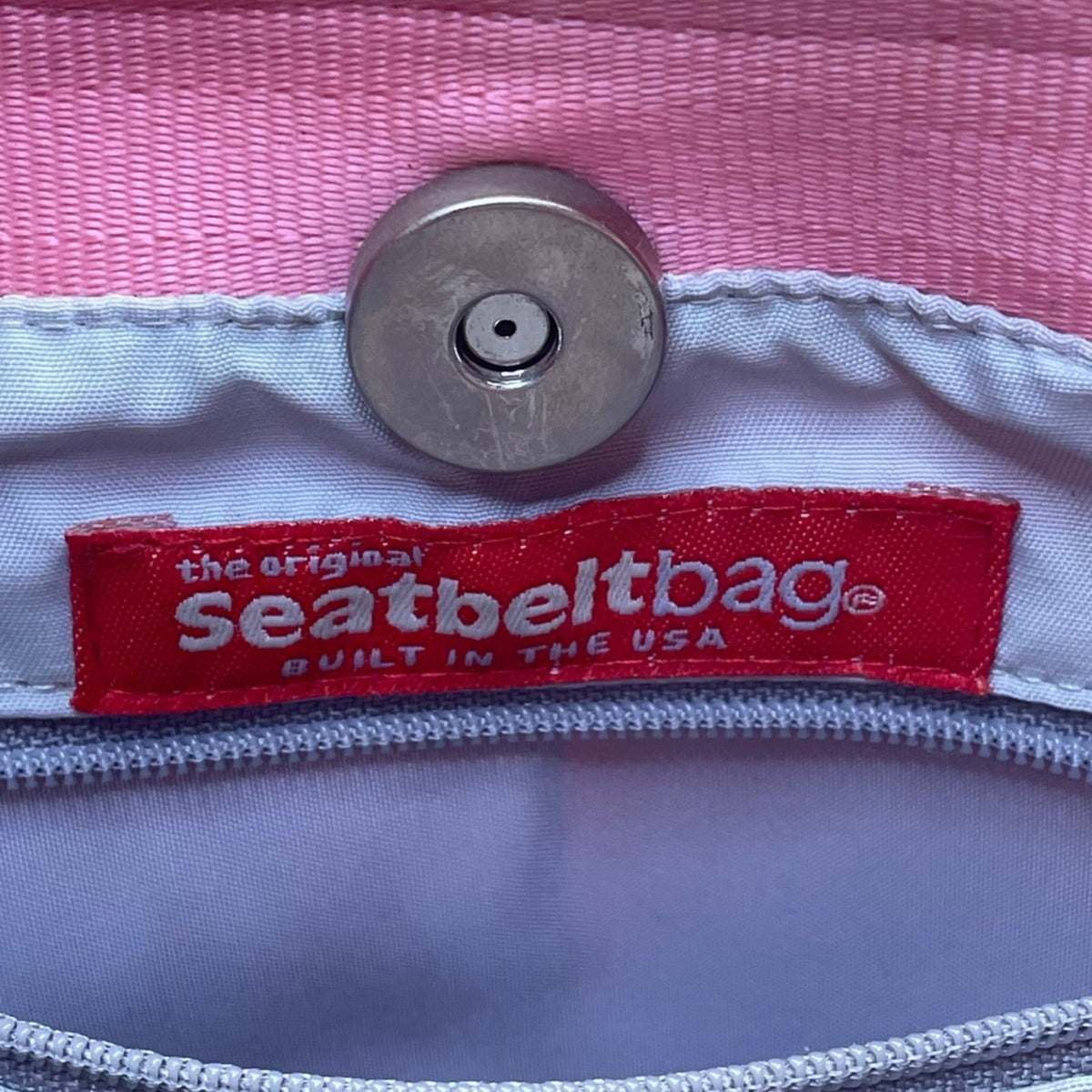 The Original Seatbelt Bag Women’s Pink Seatbelt Fabric Woven Tote Bag