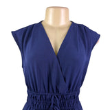 Rachel Zoe Womens Navy Maxi Dress Smocked Waist Sleeveless Tiered  Sz XS