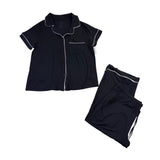Auden Womens Black Modal Spandex Sleepwear Pajama Set Size L