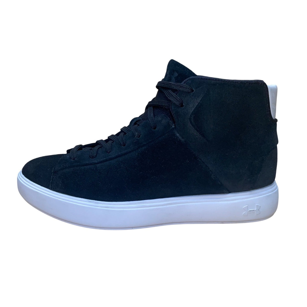Under Armour Men’s Black Suede White Sole UA Capeside High-Top Sneakers Size 9