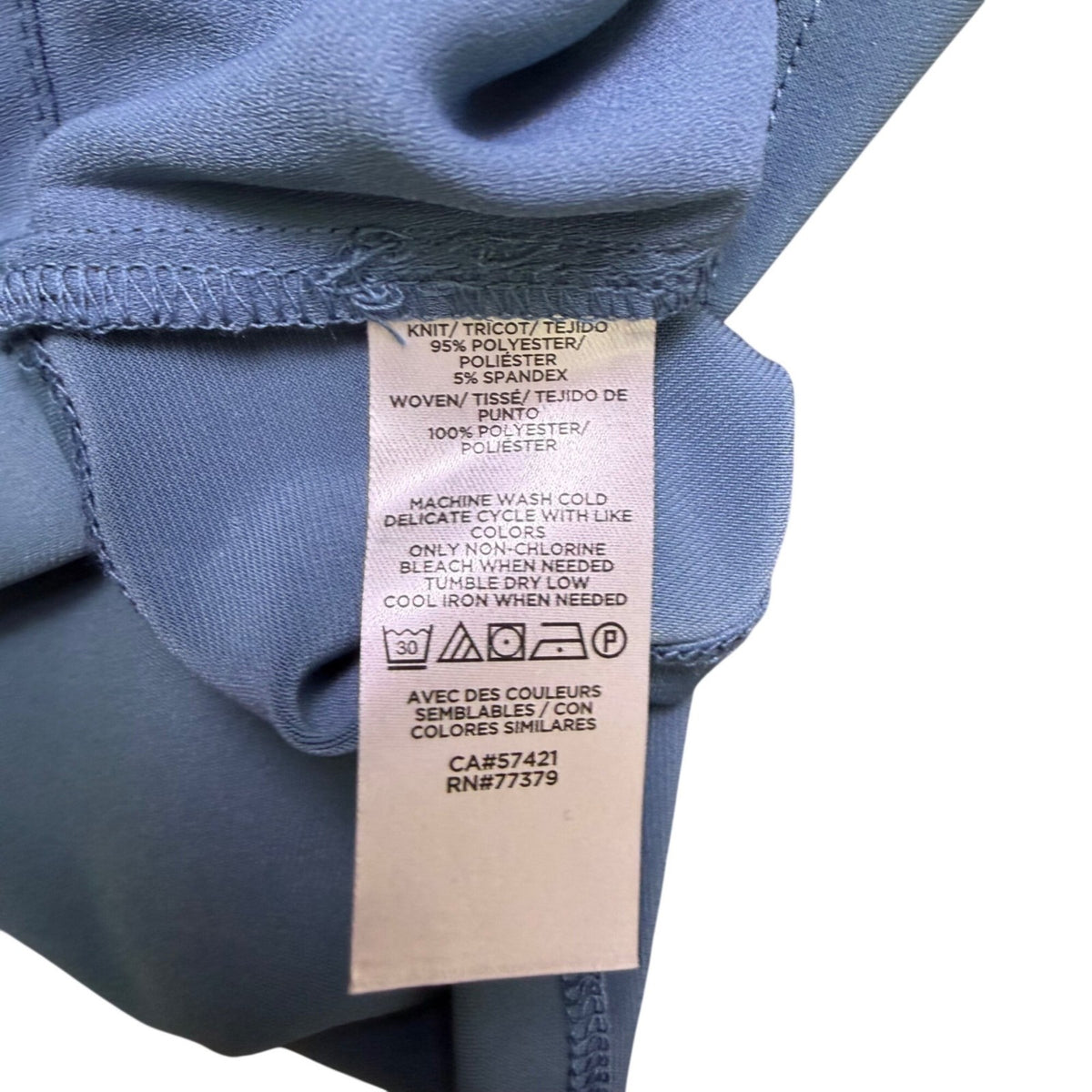 Ann Taylor Factory Womens Blue Ruffle Sleeveless Blouse Size L