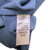 Ann Taylor Factory Womens Blue Ruffle Sleeveless Blouse Size L