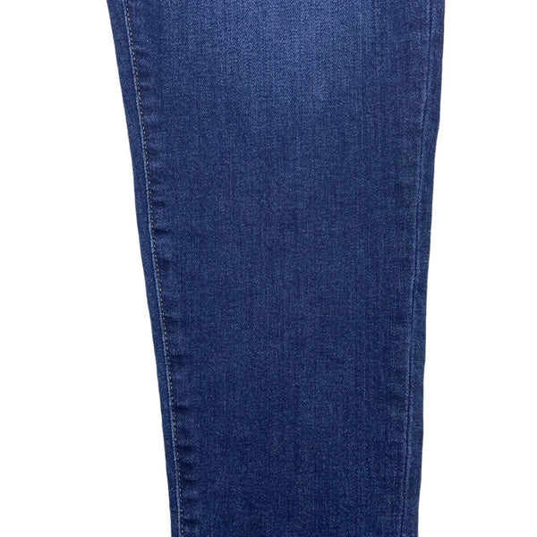 Womens Mid-Rise Dark Blue Skinny Jeans New