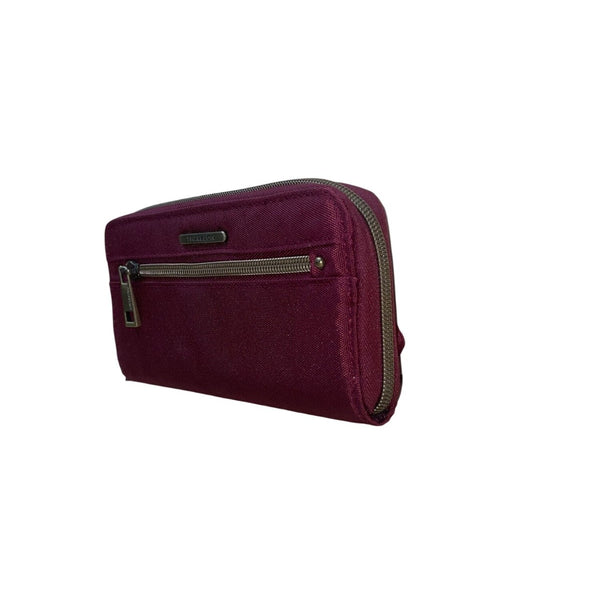 Travelon Women’s Red RFID Blocking Wristlet Wallet With Zippered Pocket