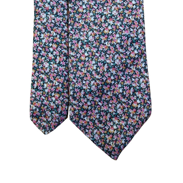 Liberty Mens Multicolor Floral 100% Cotton Tie Made In USA Slim Pattern