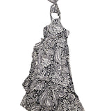 J.Crew Womens Black & White Viscose Halter Maxi Dress Floral Print Size 4