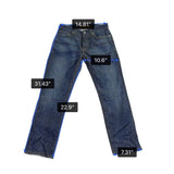 Levis Mens Indigo Cotton Made & Crafted Ruler Straight Denim Jeans Durable