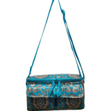 Vera Bradley Women’s Aqua & White Paisley Print Adjustable Strap Lunch Bag