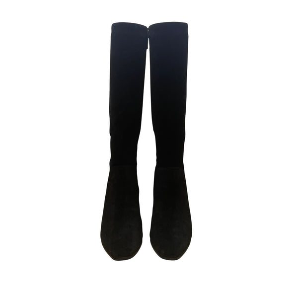 Aquatalia Women’s Black Suede & Stretch Calve Knee-High Nolita Boots Size 6.5M