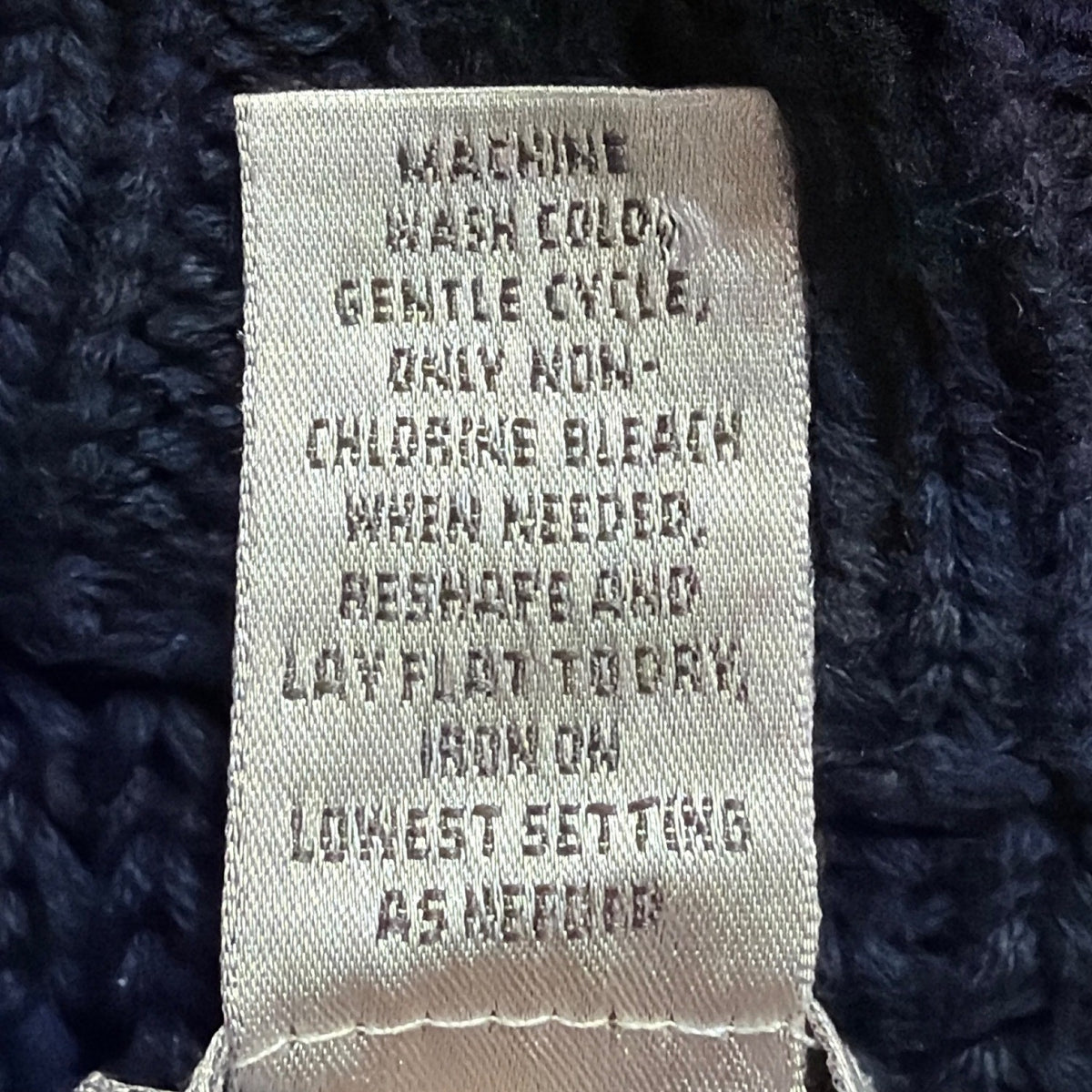 Chicos Womens Navy Cotton Button-Front Knit Cardigan Sweater Size 2