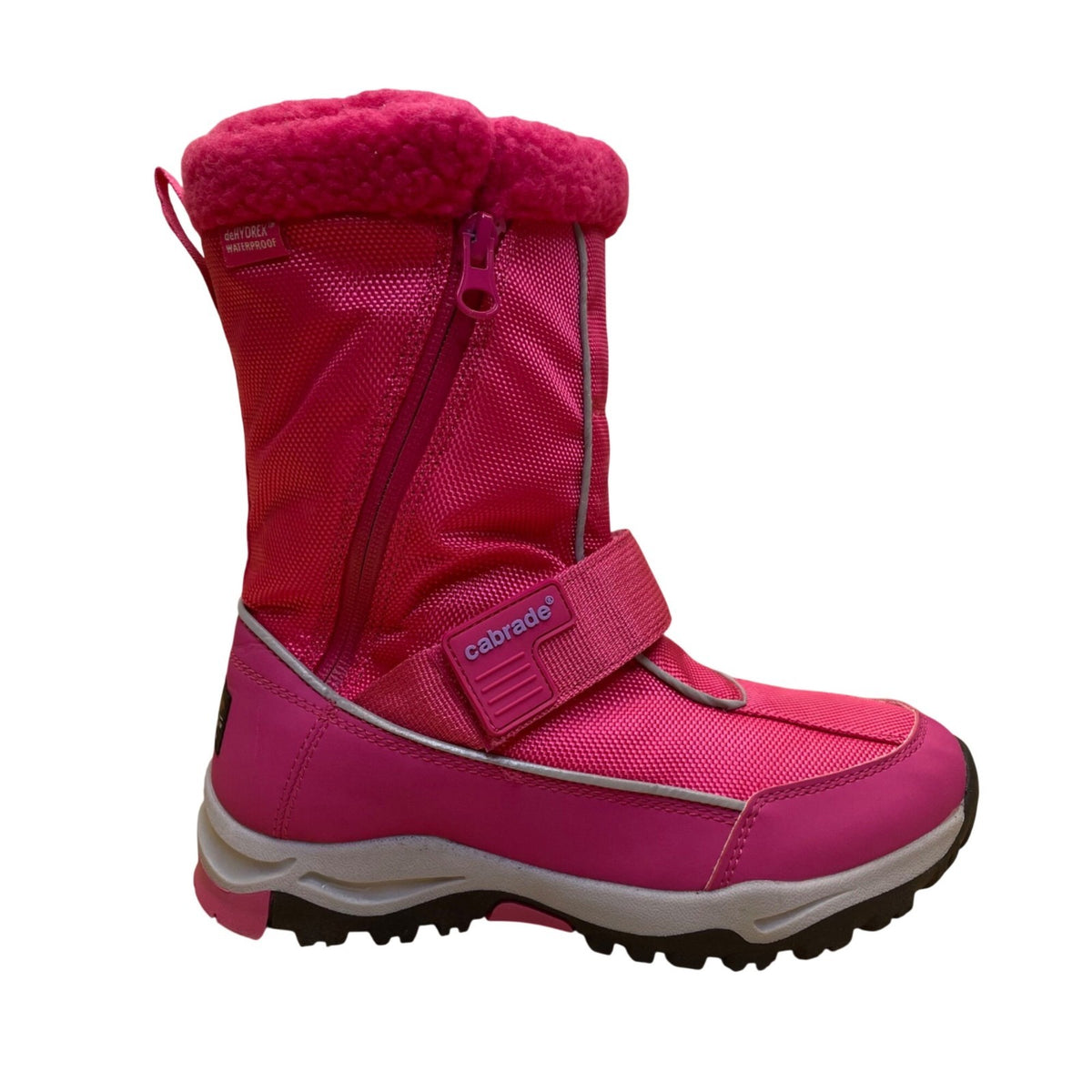 Cabrade Girls Pink EnTherma Aluminisulate Waterproof Vinca Winter Boots Size 3Y