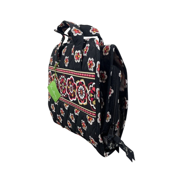 Vera Bradley Women’s Black Floral Hanging Organizer With Clear Pockets Sz M