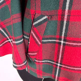 Pendleton Womens Red Green Wool Plaid Jacket 3/4 Sleeve Button Front Size S