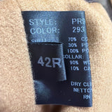 Sanyo Mens Khaki Double Breasted Trench Coat With Belt Wool Collar 42R