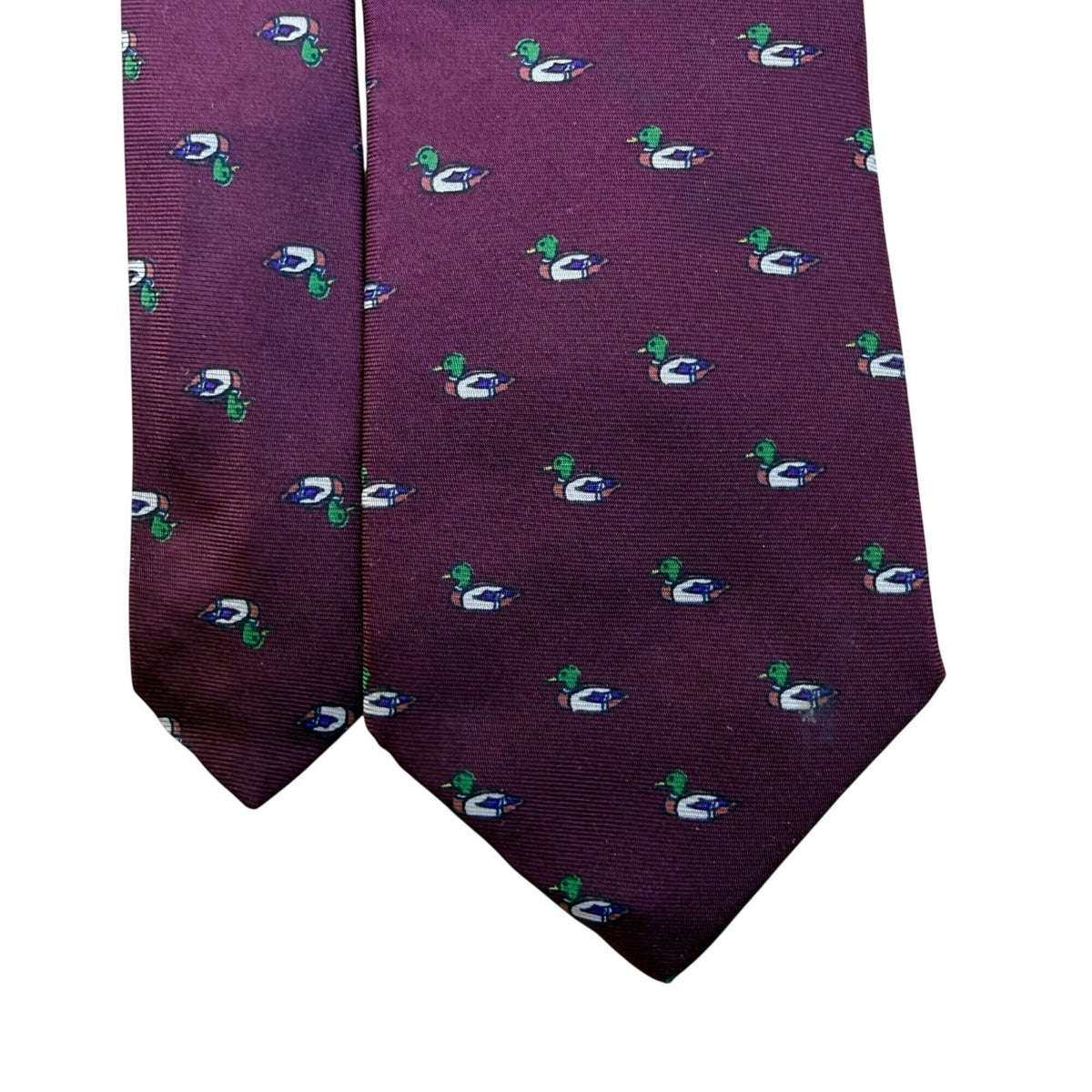 Trifles Mens Purple Silk Duck Patterned Tie All Silk Design 100% Silk Neckwear