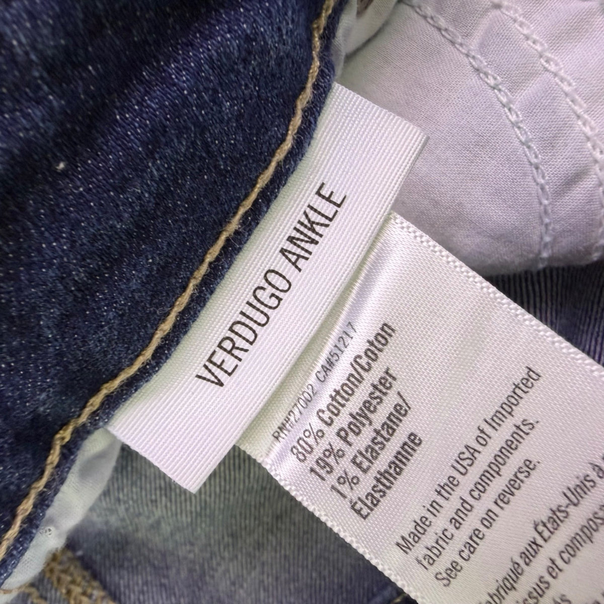 Paige Womens Blue Cotton Blend Verdugo Ankle Jeans Size 25