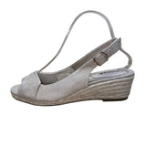 LifeStride Women’s Beige Espadrille Slingback Wedge Socialite Sandals Size 8.5M