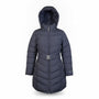 Tommy Hilfiger Womens Black Hooded Puffer Coat Water Resistant Belted Size XL