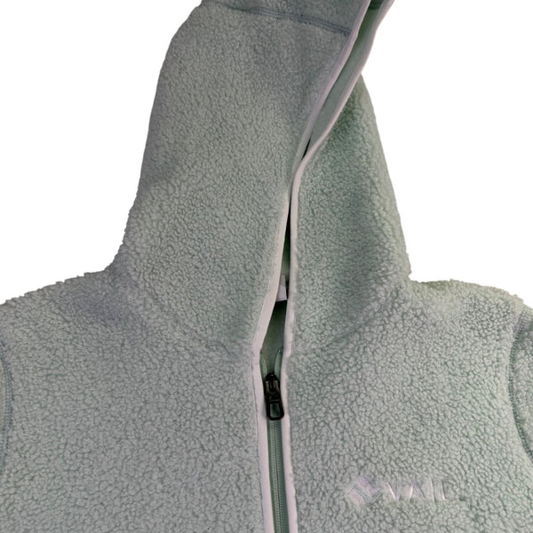 Spyder Womens Mint Green Fleece Pullover Hoodie Cozy Kangaroo Pocket Size M