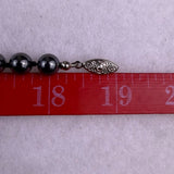 Handmade Black Glass Beaded Necklace Womens Jewelry With Decorative Clasp