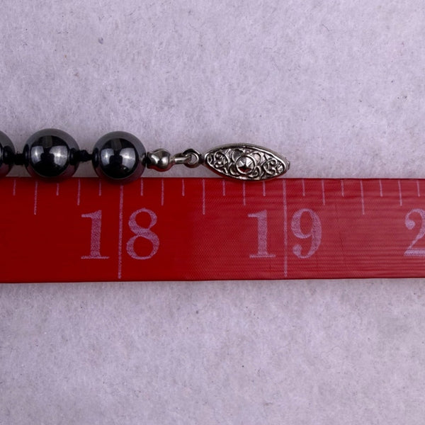 Handmade Black Glass Beaded Necklace Womens Jewelry With Decorative Clasp