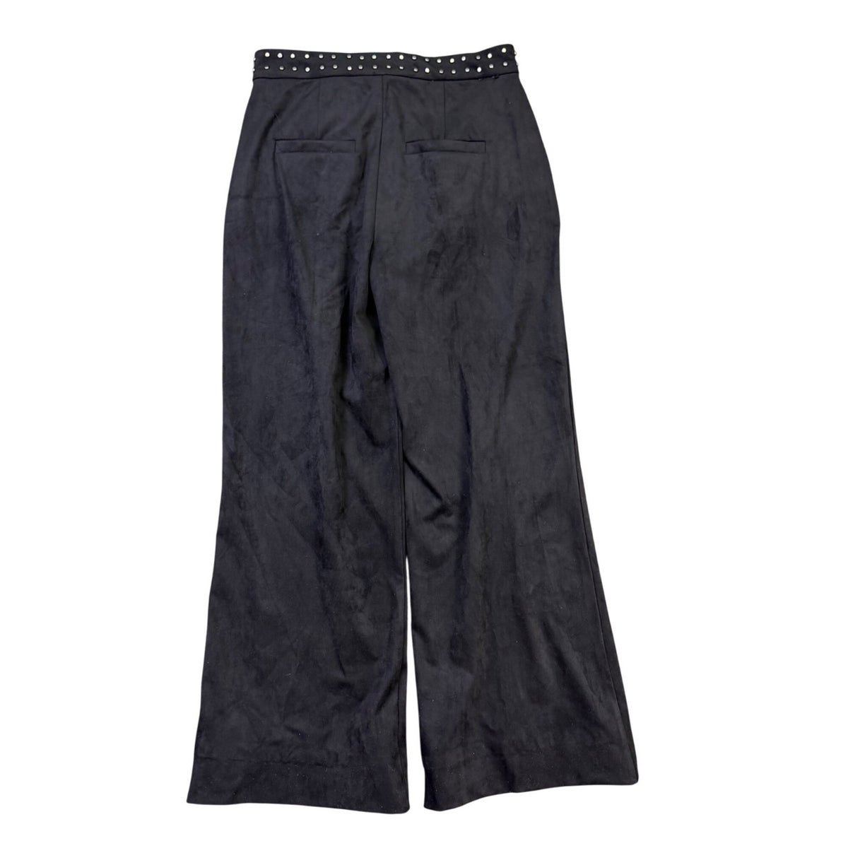 Dear John Womens Black Wide-Leg Pants With Studded Waistband Size 27