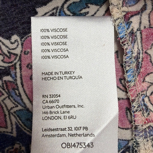 By Anthropologie Womens Multicolor 100% Viscose Printed Long Sleeve Mini Dress S
