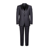 Jos. A. Bank Mens Black Wool Tuxedo Notch Suit Set Jacket Sz 48RG Pants 39x27