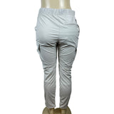 Pacsun Women's White Buckled Cargo Pants Sz M