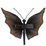 Sarah Cavender Womens Black Mesh Butterfly Brooch Pin Lightweight Abstract
