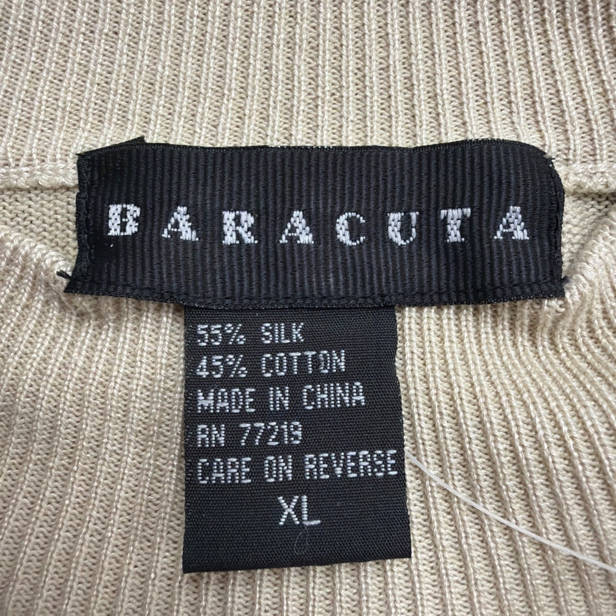 Baracuta Mens Beige Sweater Lightweight Long-Sleeve Pullover Knitwear Sz XL