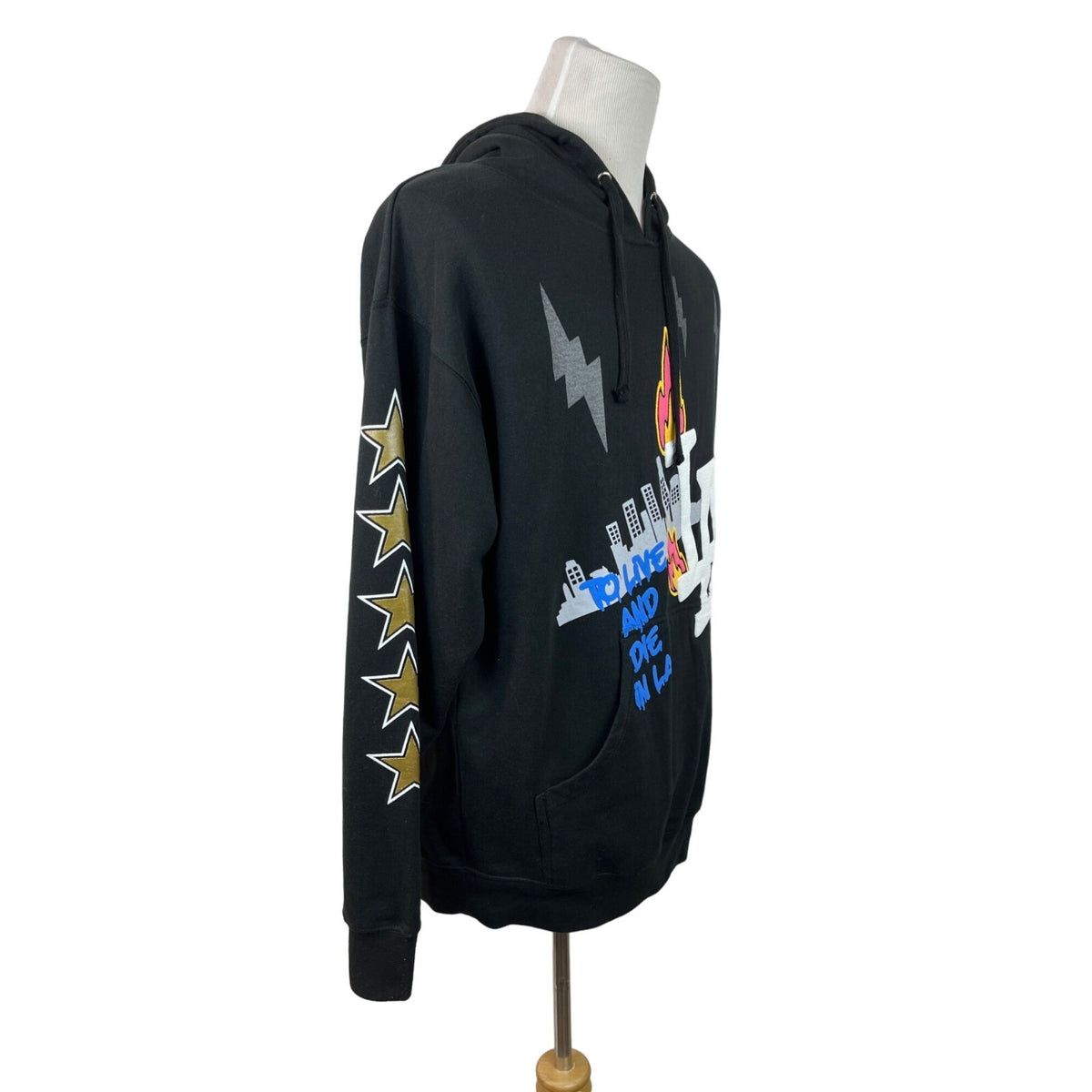 Freshitive Black LA Streetware Hoodie Sz L
