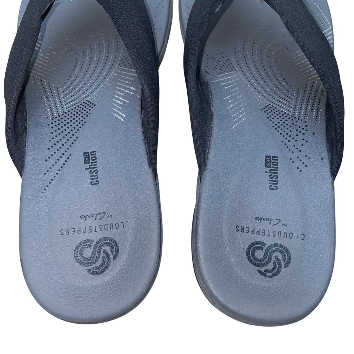 Cloudsteppers By Clarks Women’s Gray & Black Straps Slip-On Sandals Size 5.5