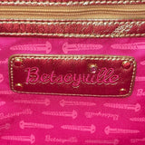 Betseyville Women’s Black Canvas & Gold-Toned Blingin Lips Rhinestone Tote Bag