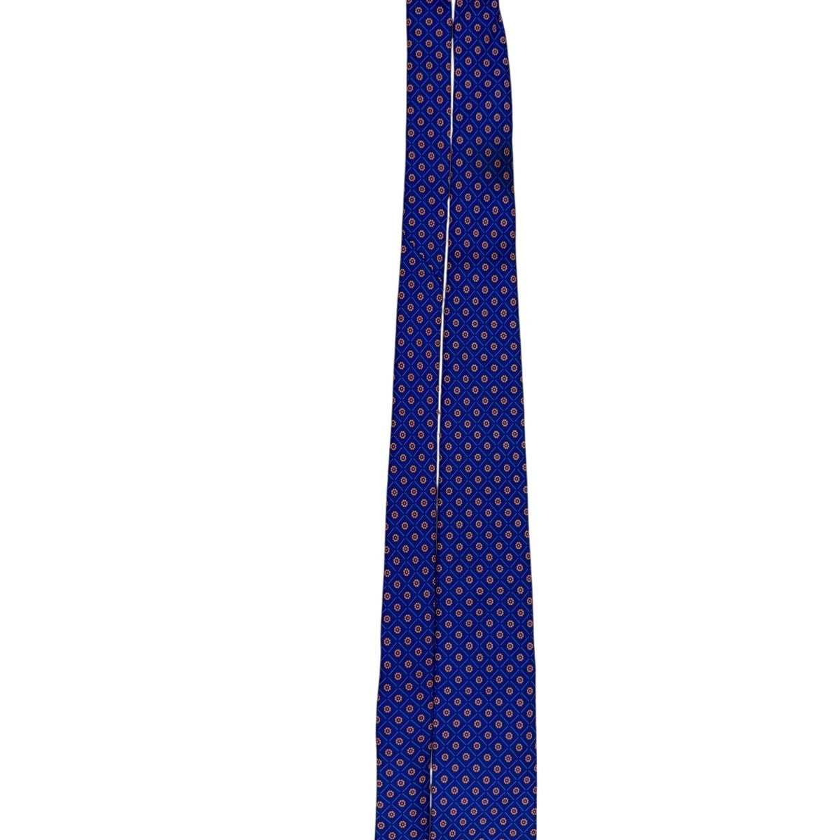Vintage Brooks Brothers Blue Silk Floral Pattern Tie 58" Long Made In USA