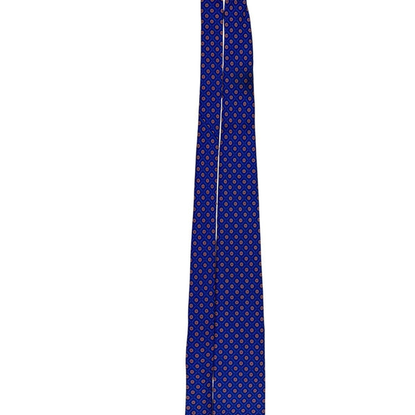 Vintage Brooks Brothers Blue Silk Floral Pattern Tie 58" Long Made In USA