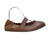Lucky Brand Women’s Brown Leather Elastic Strap Walnen Ballet Flat Size 8M