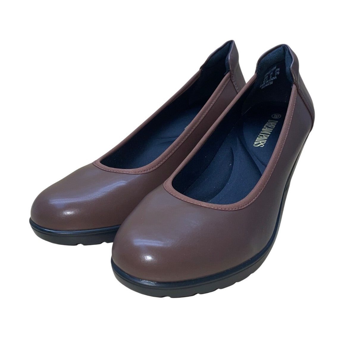 Dream Pairs Women’s Brown Block Heel Juceu Dress Shoes Size 10