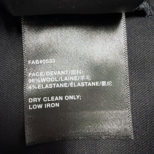 Lafayette 148 Black Wool & Elastane Womens Straight-Leg Trousers Size 12