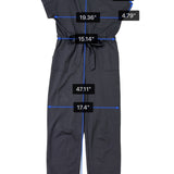 Piper & Scoot Womens Black Belted Short-Sleeve Jumpsuit Size L