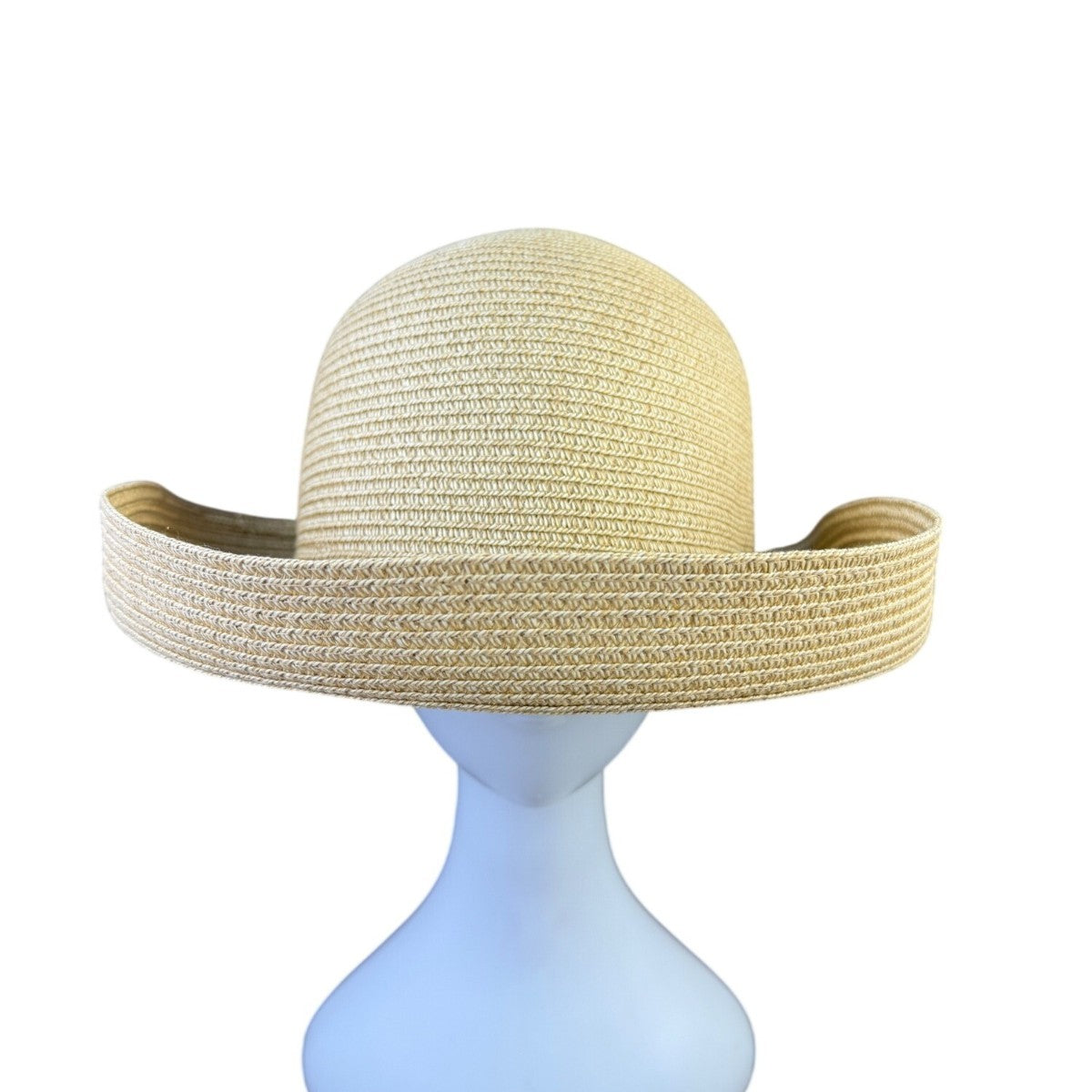 Betmar New York Womens Beige Straw Sun Hat Summer Style