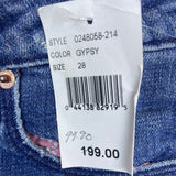 Paige Premium Denim Womens Blue Distressed Skinny Jeans Size 28 - New